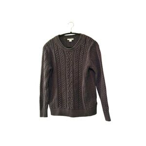 Amazon Essentials Women's Cable Knit Crewneck Sweater - black